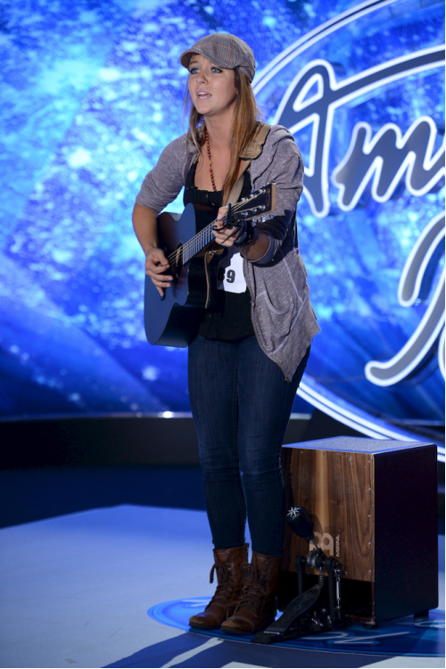 Gina Vernier singing and strumming on American Idol 