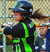 Milkowski takes a swing during a recent game.