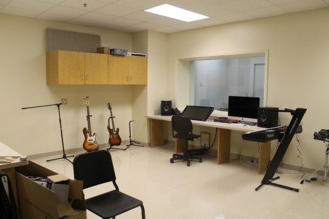 York High School recording studio, located in the band rooms.