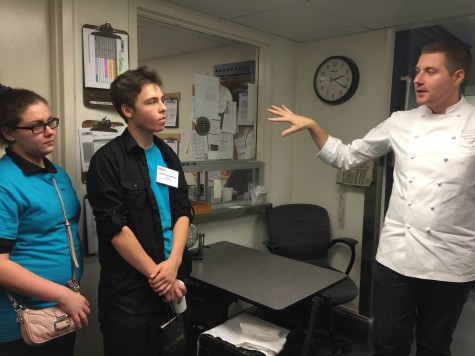 Chef Matthew S. talks with York students about future opportunities in the hospitality industry 