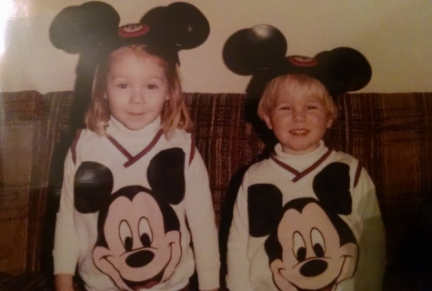 Brianne Kennedy-Brooks (left), a member of the York English department, smiled for the camera in a matching Mickey Mouse costume. 
