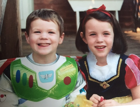 Senior York-Hi staff member Nora Barrett and her brother Mac Barrett smiled before they went trick or treating.