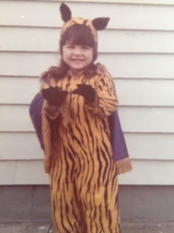 Kim Lampa showed her LSU spirit by dressing as the LSU tiger for Halloween. 