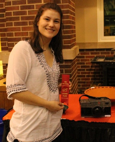 Alyson Anderson (senior) placed 2nd for her sculpture of a camera.
