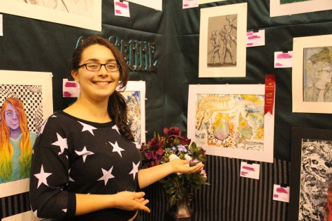 "I like the way I composed this painting, I did not know I could make something with so much color and i'm happy i got second place," said senior Cheyenne Jaworski