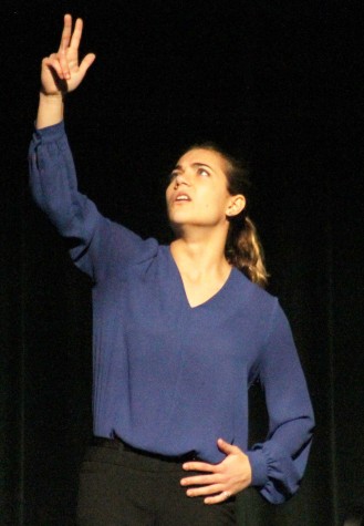 Alexis Olson, senior, performs 