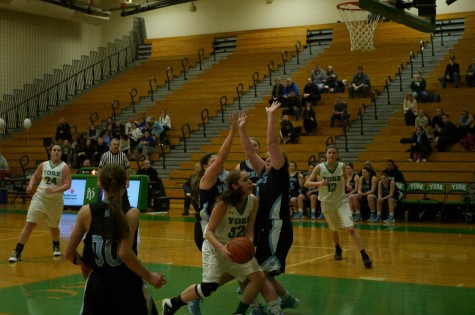 Megan Backman going up against the D.