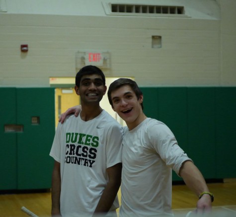 Vishruth Sunil and Connor Murphy pose after playing in the tournament.