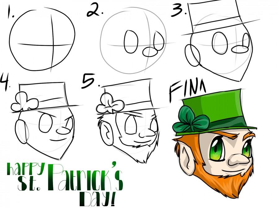 Celebrate the Irish today by drawing a leprechaun!