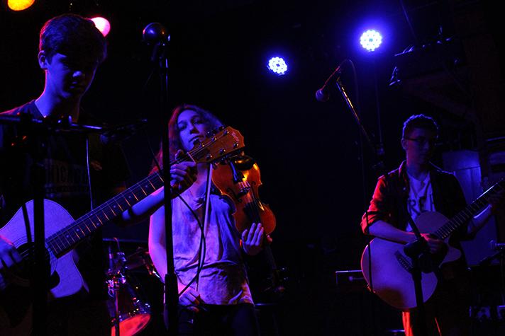 Gypsy Jazz performs at Schubas Tavern. Ben Pavlik (left) Jenna Garcia (middle) and Bennet Berman (right)