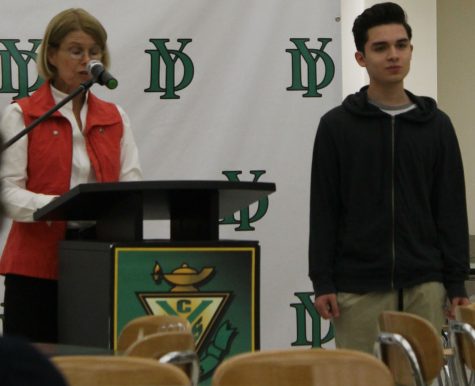 Dr. Sue Brown said said Eddie Pasillas hard work earned him the Student of the Month for Math.