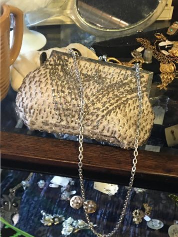 A beaded statement purse at What-Knots, a vintage shop in the area. 