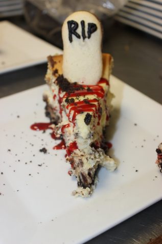 Gruesome Graveyard Cheesecake after preperation