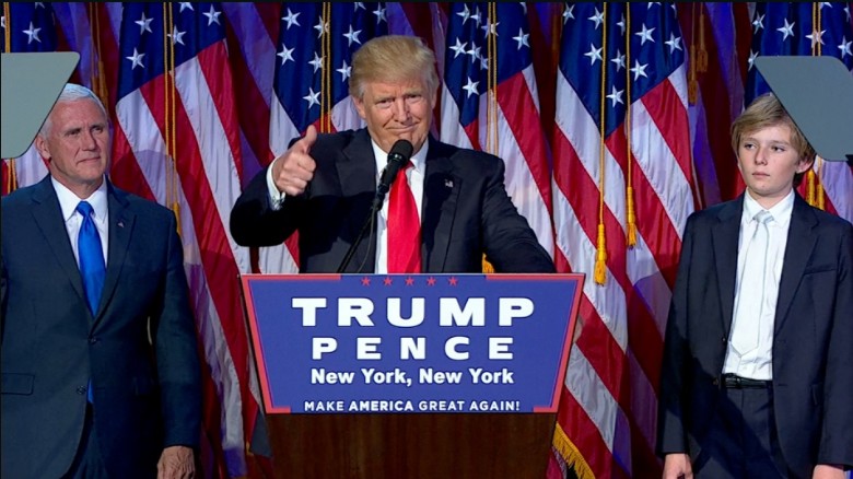 Donald+J.+Trump+%28center%29+and+Michael+Pence+%28left%29+at+victory+speech+in+New+York+City+on+Wednesday+November+9th.
