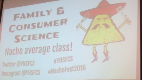 The FCS classes display a fun image to set the mood for Nacho Fest.