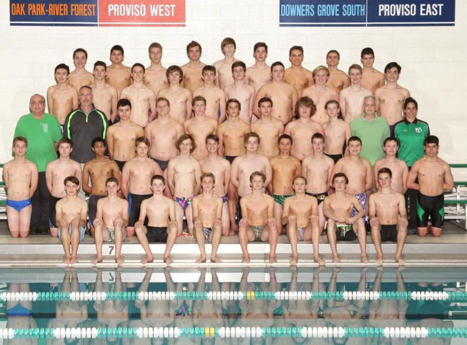 This year's boys swim and dive team is pictured.