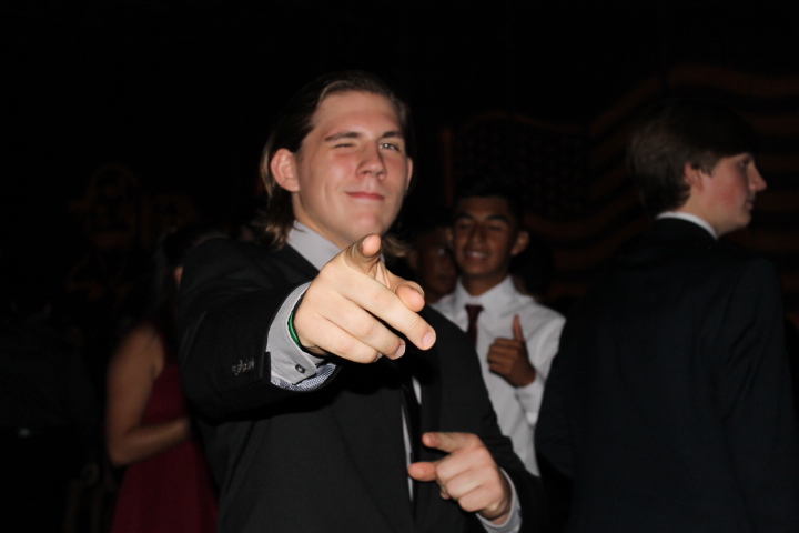 Junior Jeff Wasco shows off his cool at his second Homecoming Dance on Sat., Sept. 23, 2017.
