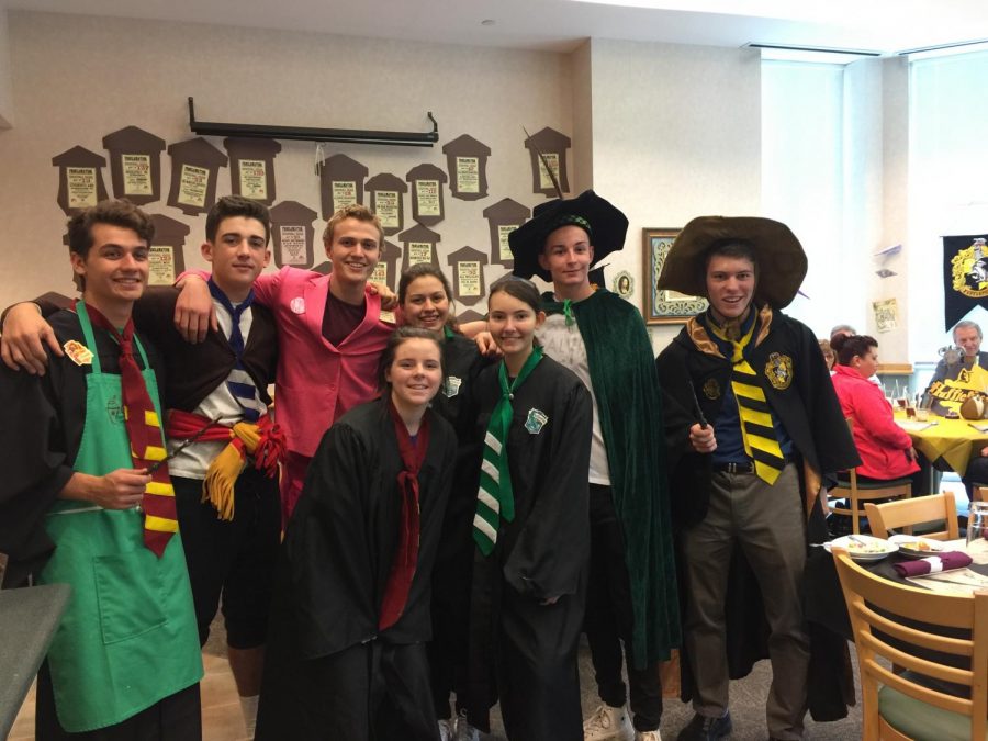 La+Brigade+students+dressed+up+like+Hogwarts+students+for+the+luncheon+on+Friday+27%2C+2017.