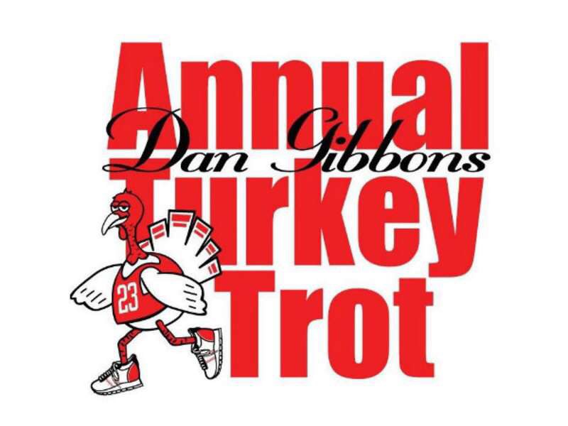 The Dan Gibbons Annual Turkey Trot logo. The 5K takes place every Thanksgiving in Elmhurst.