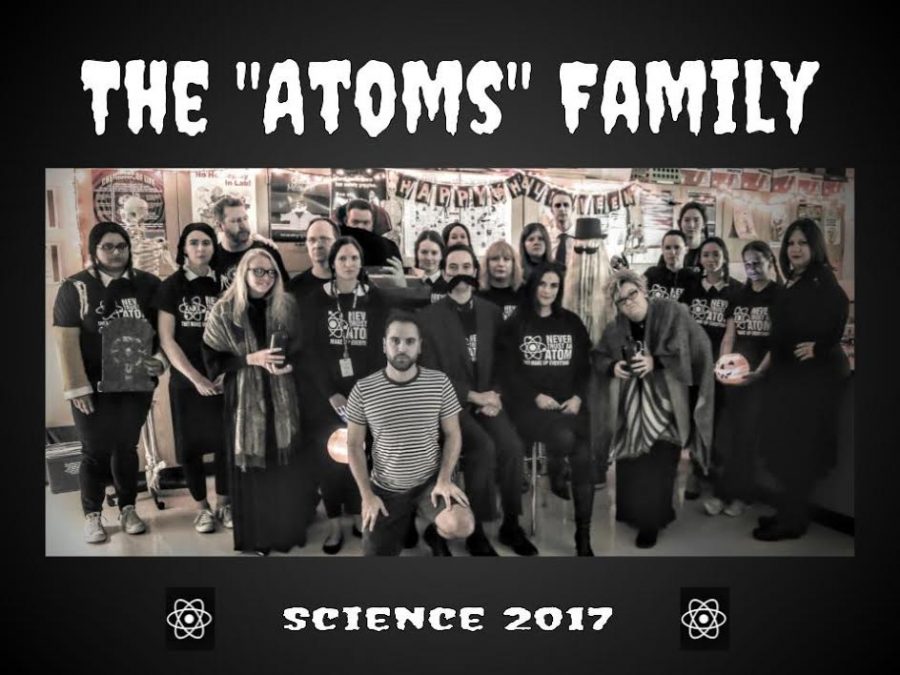 The unbreakable Atoms Family shatters  competition and wins Best Represents their Department in the costume contest on Halloween of 2017. 