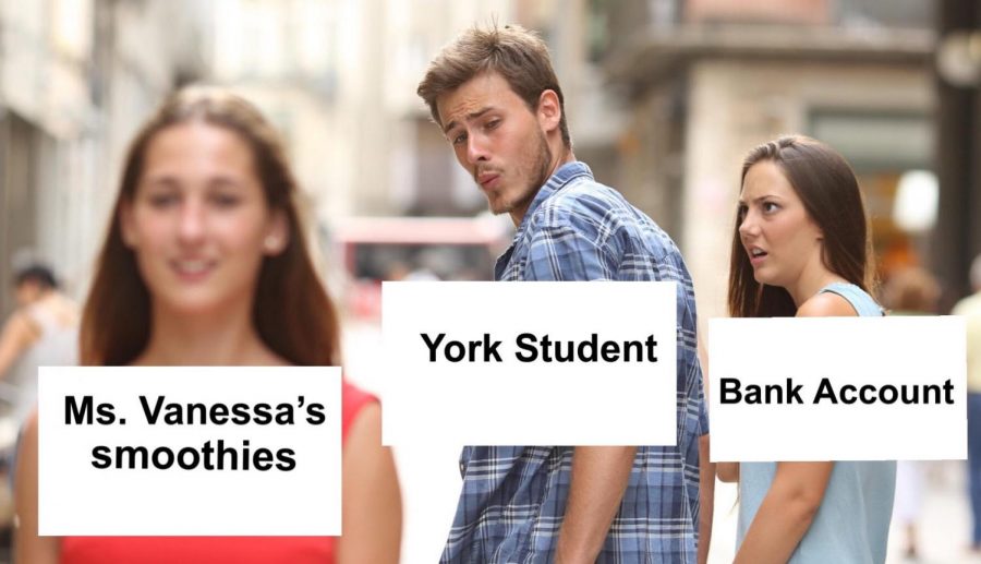 The number one favorite meme at York from 2017 was the Distracted Boyfriend