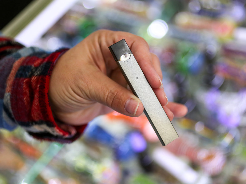 JUUL e-cigarettes are sleek devices and easy to conceal, which makes them popular with teenagers.