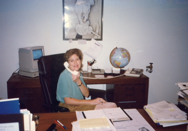 Sue Gehrke in her first office as a creative writer.