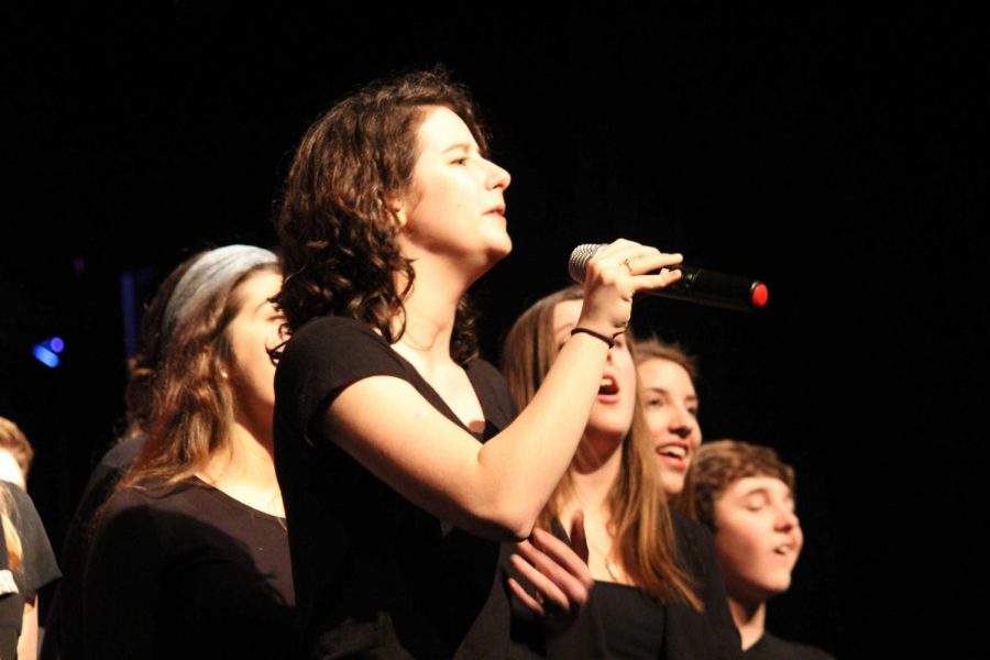 Along with performing her own song, “Eggshells,” Buckley was the soloist during a cappella choir’s 2017 talent show performance.  