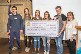 Members from Interact along with Leslie Stipe, the staff advisor, was awarded a donation of $1000 from Elmhurst Rotary Club.
