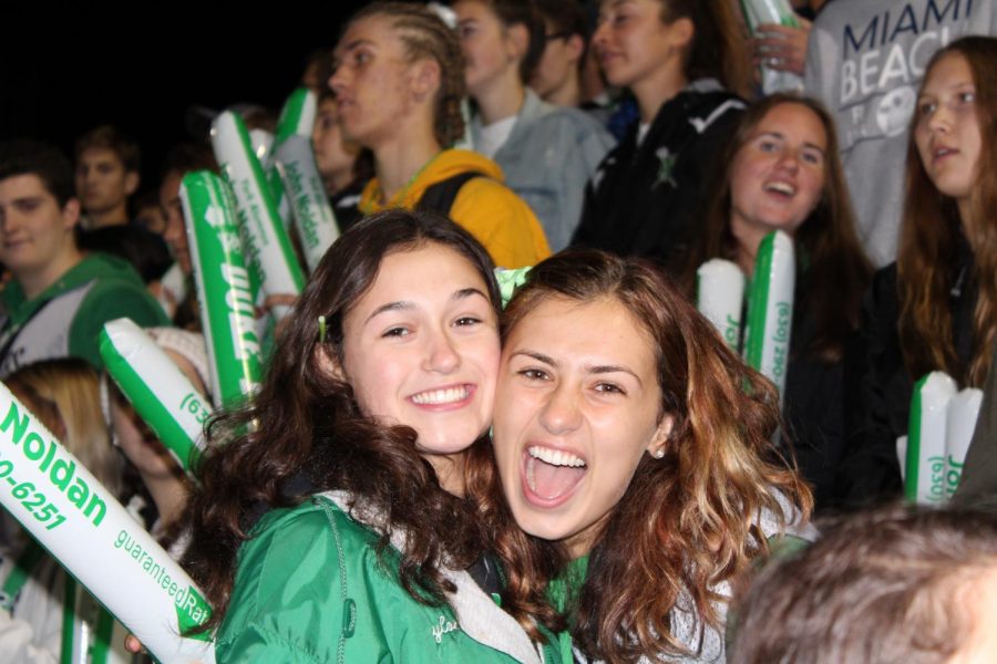 Seniors Kendall Vorel and Maddie Wiygul express their excitement for their final homecoming celebration.  