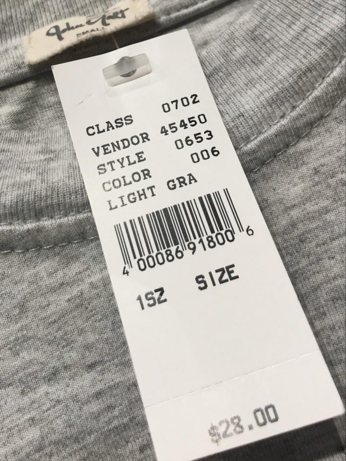 One of the infamous one-size tags Brandy Melville is known for.