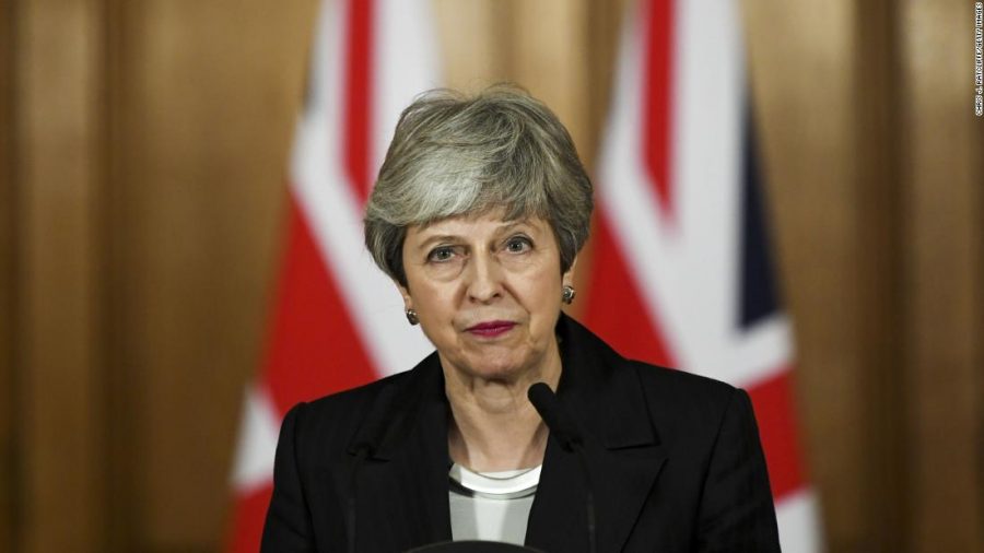 Theresa May, U.K. prime minister, makes a statement inside number 10 Downing Street in London, U.K., on Wednesday, March 20, 2019.  Photographer: Chris J. Ratcliffe/Bloomberg via Getty Images