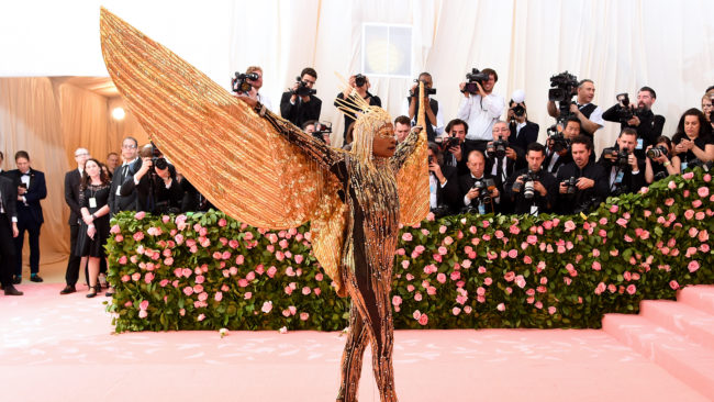  Billy Porter spreads his golden wings at the 2019 Met Gala celebrating Camp: Notes on Fashion at Metropolitan Museum of Art on May 06, 2019 in New York City.