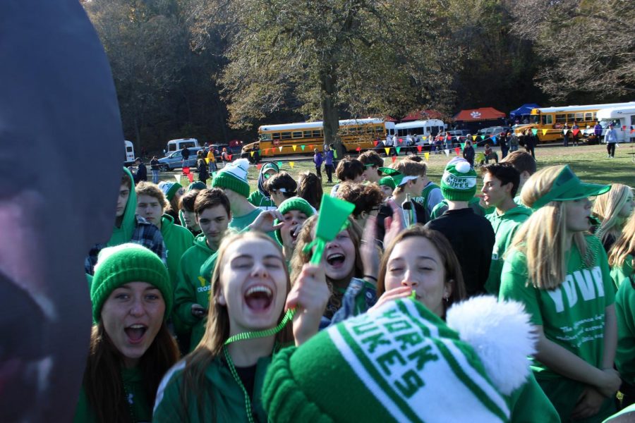 Fans get rowdy and pumped up for the start of the boys race. November 9, 2019.