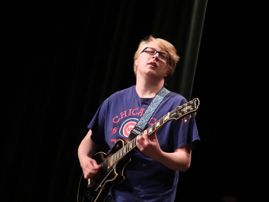 Senior Will Baumgartner performs with his band The Pinheads to close out York Live B.