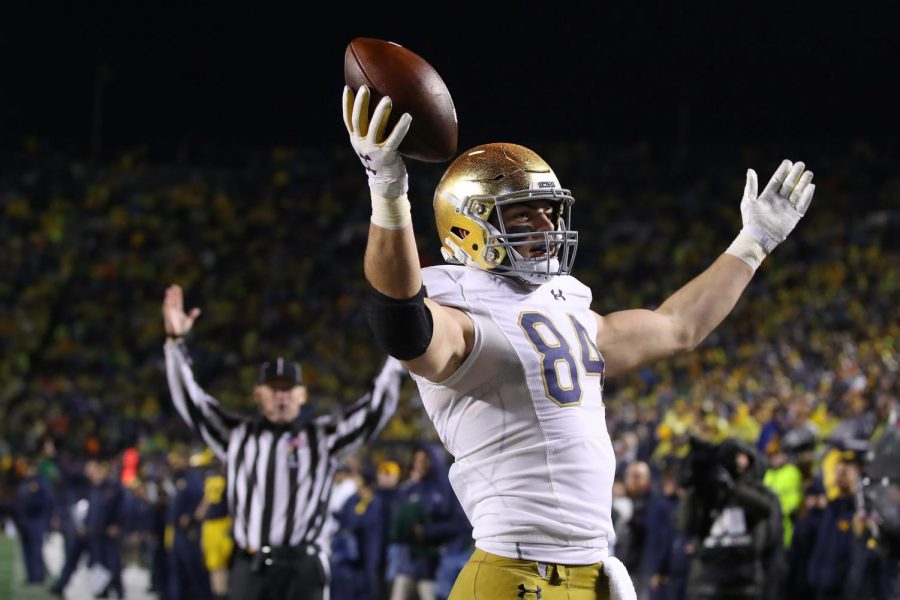 The Bears took Notre Dame tight end Cole Kmet 43rd overall in the NFL Draft on Friday night.