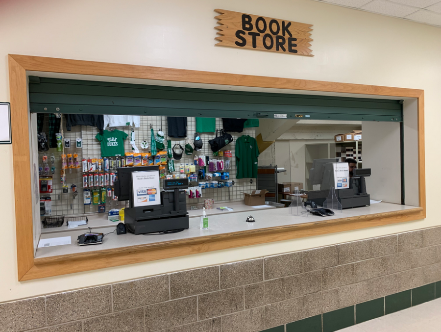 Beck’s Book Store, located outside the York commons, provides school supplies such as gym locks and uniforms for students. 