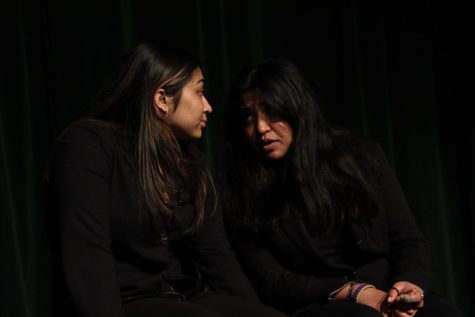Sisters Isabel and Alyssa Kachappilly perform Bad Words during Fine Arts Week