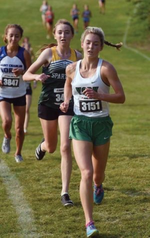Katelyn Winton competes on one of many meets throughout the cross country season. Photo courtesy of Katelyn Winton