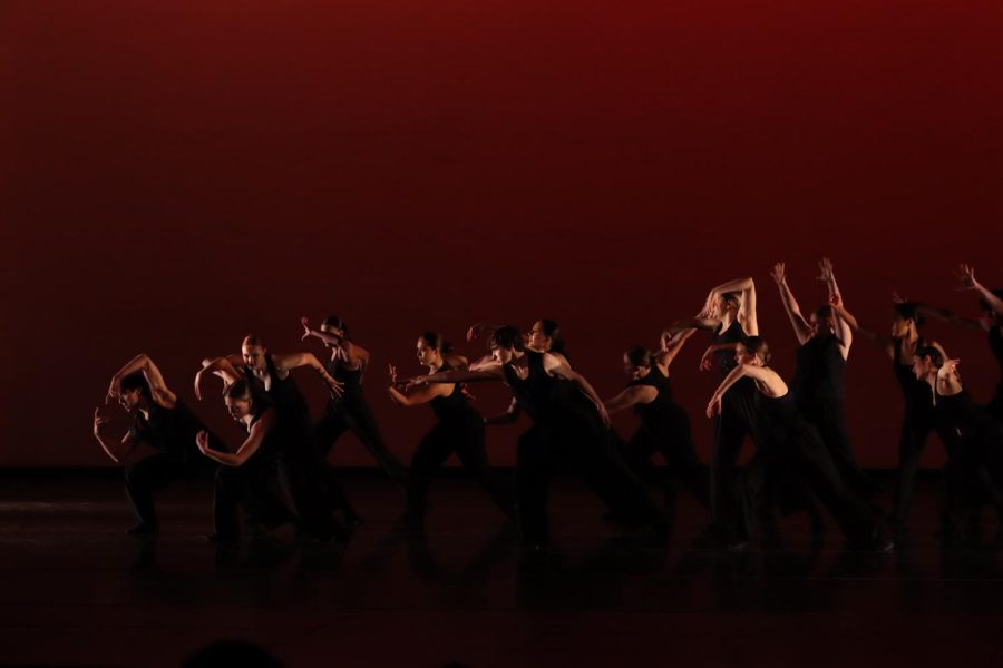 Members of Advanced Dance class perform at a showcase with Giordano Dance Chicago. Photo courtesy of Michelle Jenson